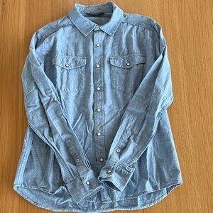 Stio Light Blue Chambray Western Button Down --Medium